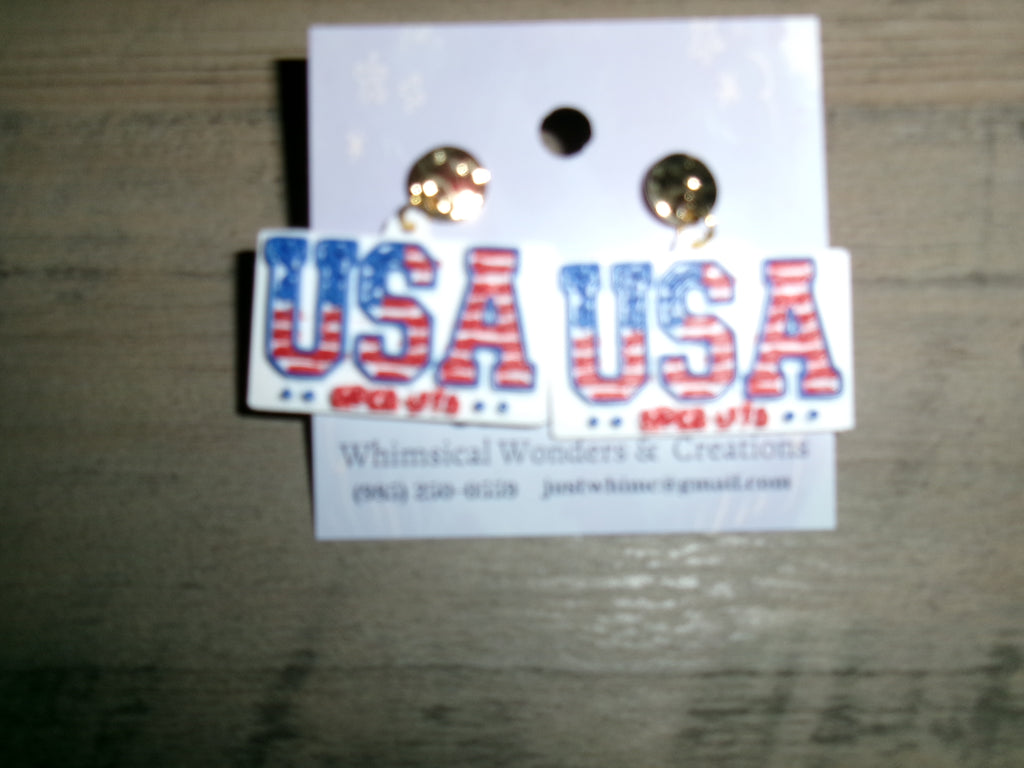 USA Earring and Keychain 3D Files