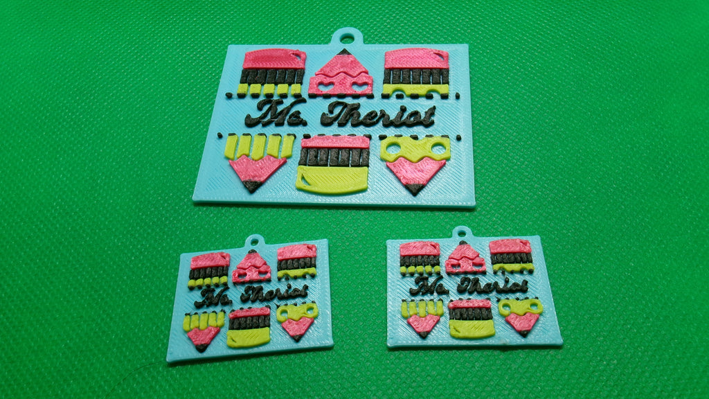 Custom Made Earrings and Keychain (for anyone in education)