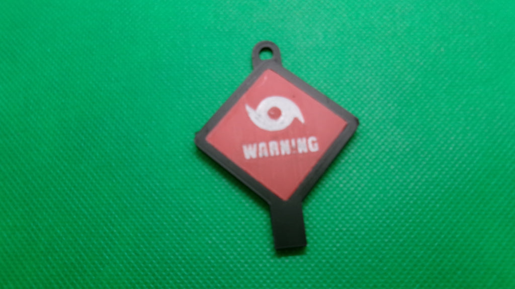 Hurricane Warning sign Keychain and Earrings 3D Files