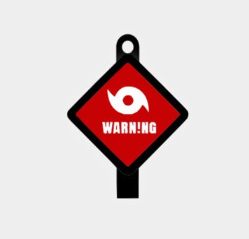 Hurricane Warning sign Keychain and Earrings 3D Files